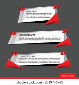 red white silver minimal banner fast forward modern shape infographic vector
