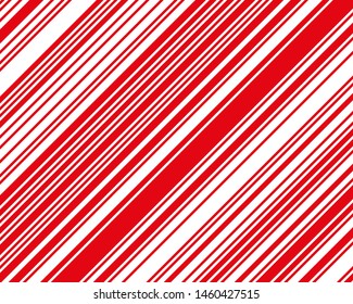 Red  and white sloping strips of different thicknesses. Vector illustration