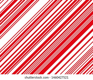 Red  and white sloping strips of different thicknesses. Vector illustration  