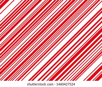 Red  and white sloping strips of different thicknesses. Vector illustration