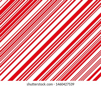 Red  and white sloping strips of different thicknesses. Vector illustration