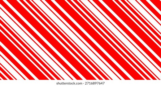 Tiras inclinadas rojas y blancas de diferentes espesores. Ilustración vectorial