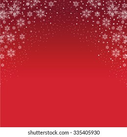 a red and white snowflake background