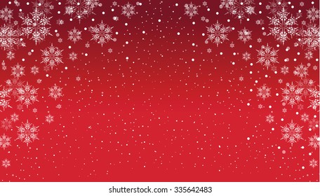 a red and white snowflake background