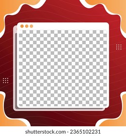 Red and white social media post template without text