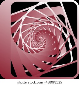 Red white spiral geometric background pattern . Fashion modern design. Stylish abstract graphic. Template for prints, decoration. Vector illustration.