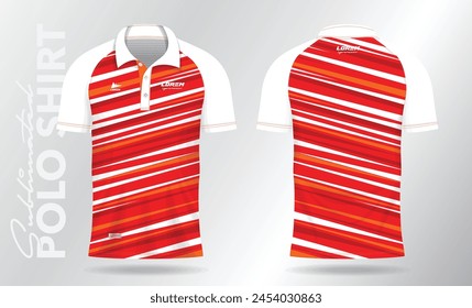 red white sports jersey template for team uniforms and Soccer t shirt design