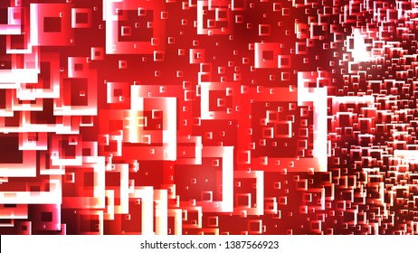 Red and White Square Background