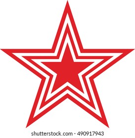 Red and white star