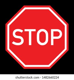 Red and white stop sign