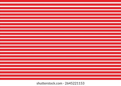 red and white striped background ,Seamless pattern of red horizontal lines inspired by USA flag stripes. Clean vector design for Independence Day graphics and digital backgrounds.