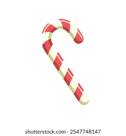 Red and White Striped Candy Cane for Holiday Celebrations