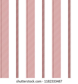Red white striped texture seamless pattern. Vector illustration.