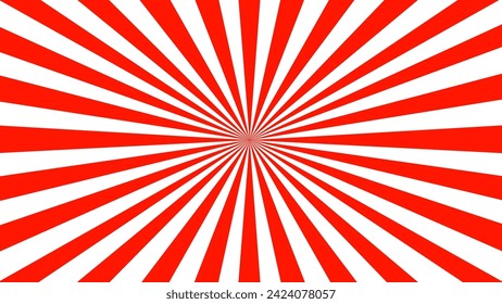 Red and white sunburst background