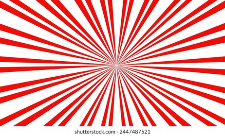 Red and white sunburst background	