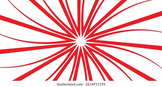 red and white sunburst background	
