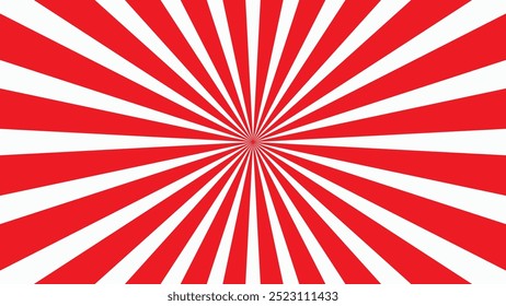 Vermelho e branco Sunburst Vetor Fundo, Vintage Grunge Burst Fundo, vetor ilustração estilo retro