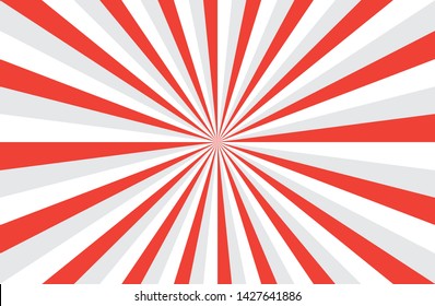 Red white sunshine colorful vector background. Abstract sunburst design wallpaper for template banner business social media advertising. cartoon backdrop. 