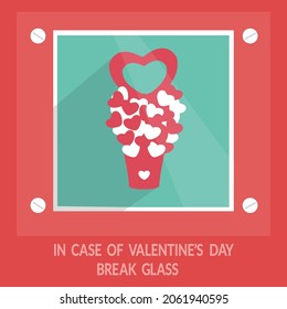 red and white sweets chocolate flowers icon or hearts gift and present symbol art flat design. romantic holiday. funny concept love greeting card vector sign with text for valentines day illustration