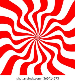 Red white swirl abstract vortex background. Psychedelic wallpaper. Vector illustration