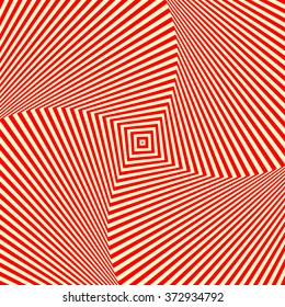 Red white swirl abstract vortex background. Psychedelic wallpaper. Vector illustration