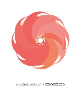 red and white swirl vector background