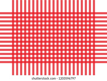 Red and white tablecloth background.Vector illustration.