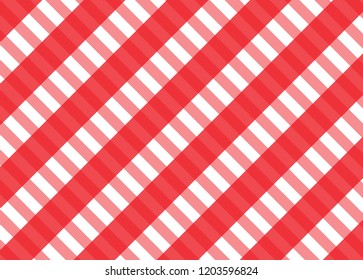 Red and white tablecloth background.Vector illustration.