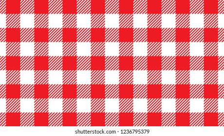 Red and white tablecloth background.Vector illustration.EPS-10.
