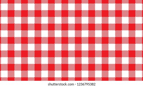 Red and white tablecloth background.Vector illustration.EPS-10.
