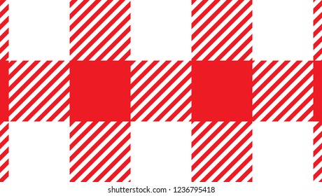 Red and white tablecloth background.Vector illustration.EPS-10.