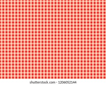  Red and white tablecloth pattern.Texture for : plaid, tablecloths, clothes, shirts, dresses, paper, bedding, blankets, quilts and other textile products. Vector illustration.