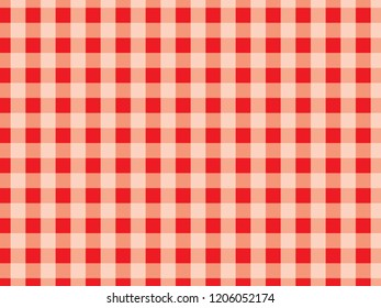  Red and white tablecloth pattern.Texture for : plaid, tablecloths, clothes, shirts, dresses, paper, bedding, blankets, quilts and other textile products. Vector illustration.