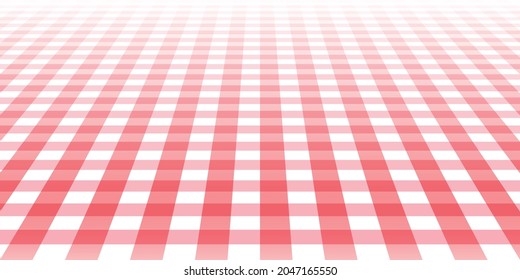 tablero de ajedrez rojo y blanco en el diseño de vista de perspectiva para el fondo.