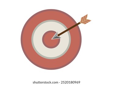 Red and white target with arrow in the center