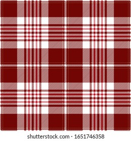 Red and white tartan plaid design. Stylish textile pattern blend.