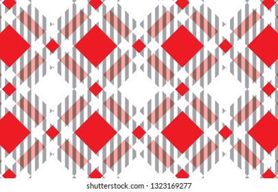 Red and white tartan plaid pattern.Scottish Woven Pattern.Texture for : plaid,tablecloths,clothes,shirts, dresses, paper,bedding,blankets,quilts and other textile products.- Vector