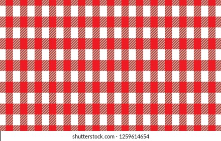 Red and white tartan plaid pattern.Texture from rhombus for - plaid,clothes, shirts, dresses, paper, bedding, blankets, quilts and other textile products.Vector illustration.EPS-10.