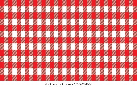 Red and white tartan plaid pattern.Texture from rhombus for - plaid,clothes, shirts, dresses, paper, bedding, blankets, quilts and other textile products.Vector illustration.EPS-10.