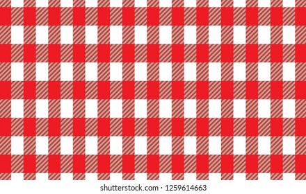 Red and white tartan plaid pattern.Texture from rhombus for - plaid,clothes, shirts, dresses, paper, bedding, blankets, quilts and other textile products.Vector illustration.EPS-10.
