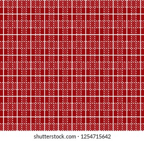 Red and white tartan plaid pattern.Vector illustration.EPS-10.