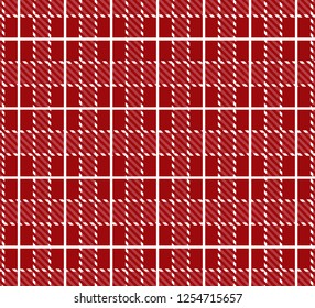 Red and white tartan plaid pattern.Vector illustration.EPS-10.