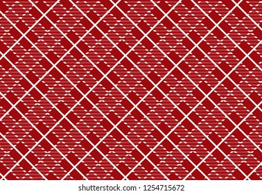Red and white tartan plaid pattern.Vector illustration.EPS-10.