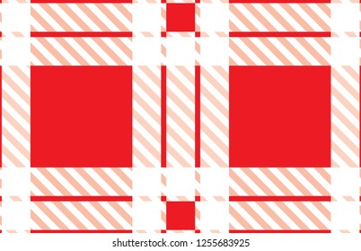 Red and white tartan plaid pattern.Vector illustration.EPS-10.