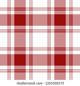 Red And White Tartan Plaid Textile Pattern