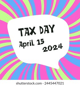 Red and White Tax Day Sign
