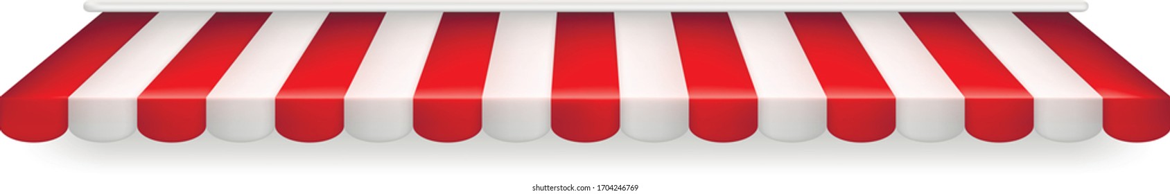 Red And White Tent Roof