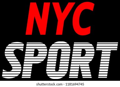 Red and white texts on black background. Vector illustration.