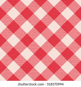 Rot-weiß strukturiertes diagonales Gingham-Muster, Hintergrund 3