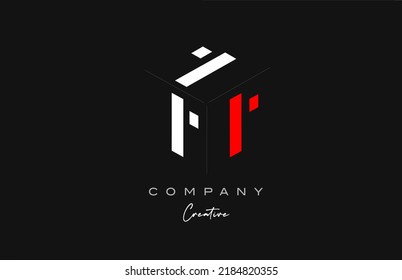 Yo blanco rojo tres letras cúbicas letra cúbica diseño de icono de logotipo. Plantilla creativa para empresas y empresas